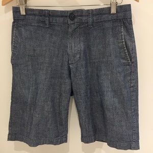 Old Navy Flat Front Casual Slim Fit Dotted Shorts Blue Mens Size 28 Inseam 9.5"